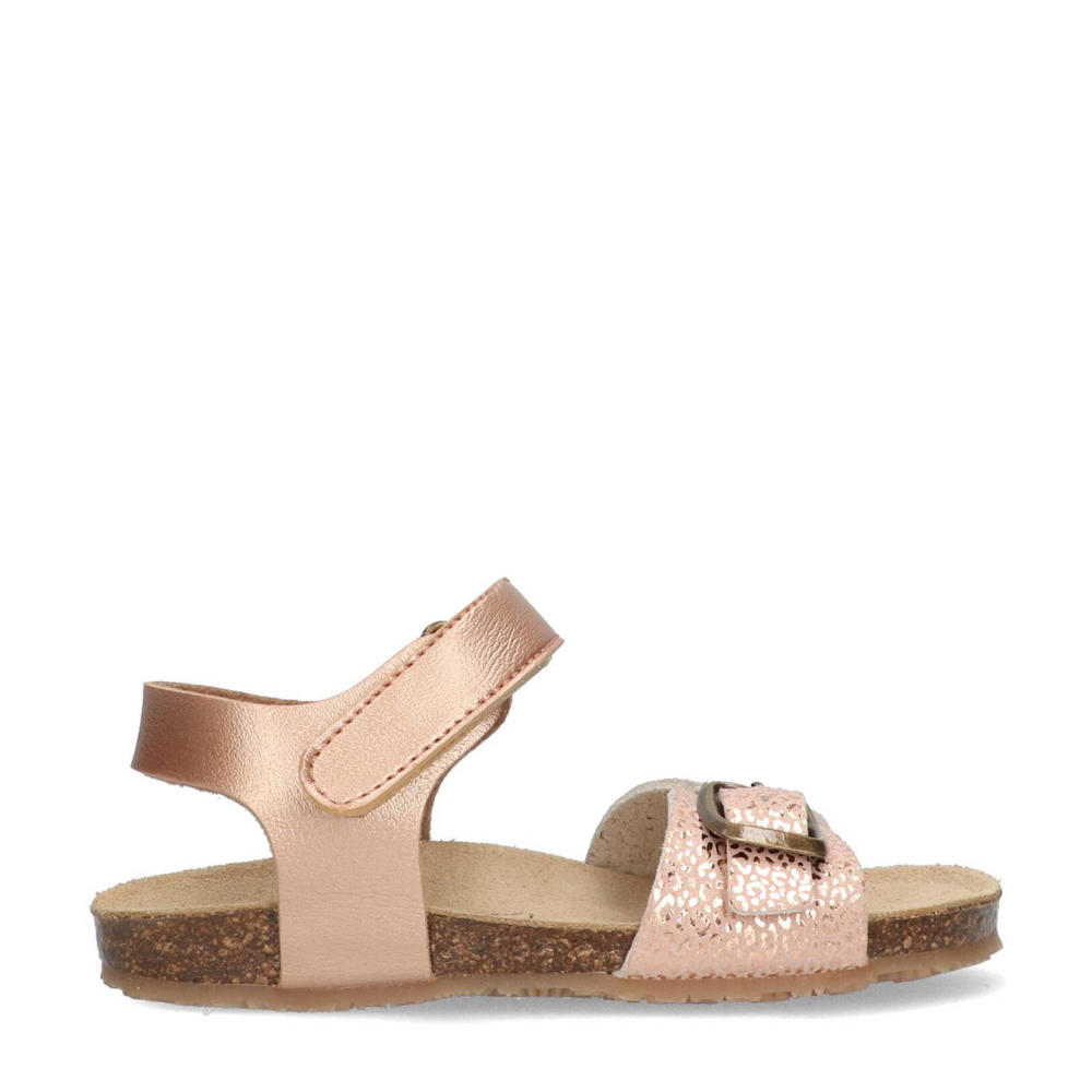 Roze en metallickleurige meisjes Break True sandalen van imitatieleer met klittenband en dierenprint