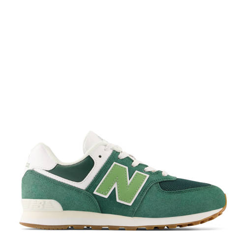 New Balance 574 sneakers groen/wit Jongens/Meisjes Suede Meerkleurig 