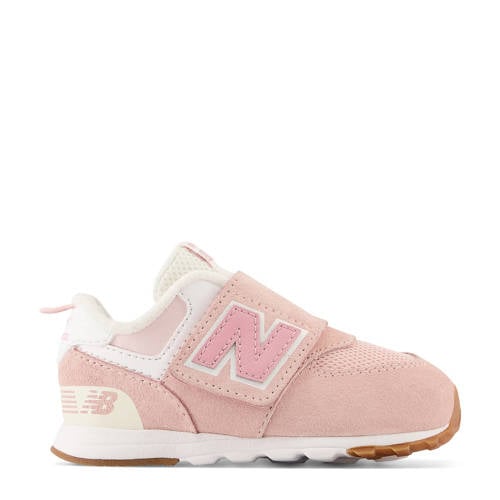 New Balance 574 sneakers roze/wit Jongens/Meisjes Suede Meerkleurig 
