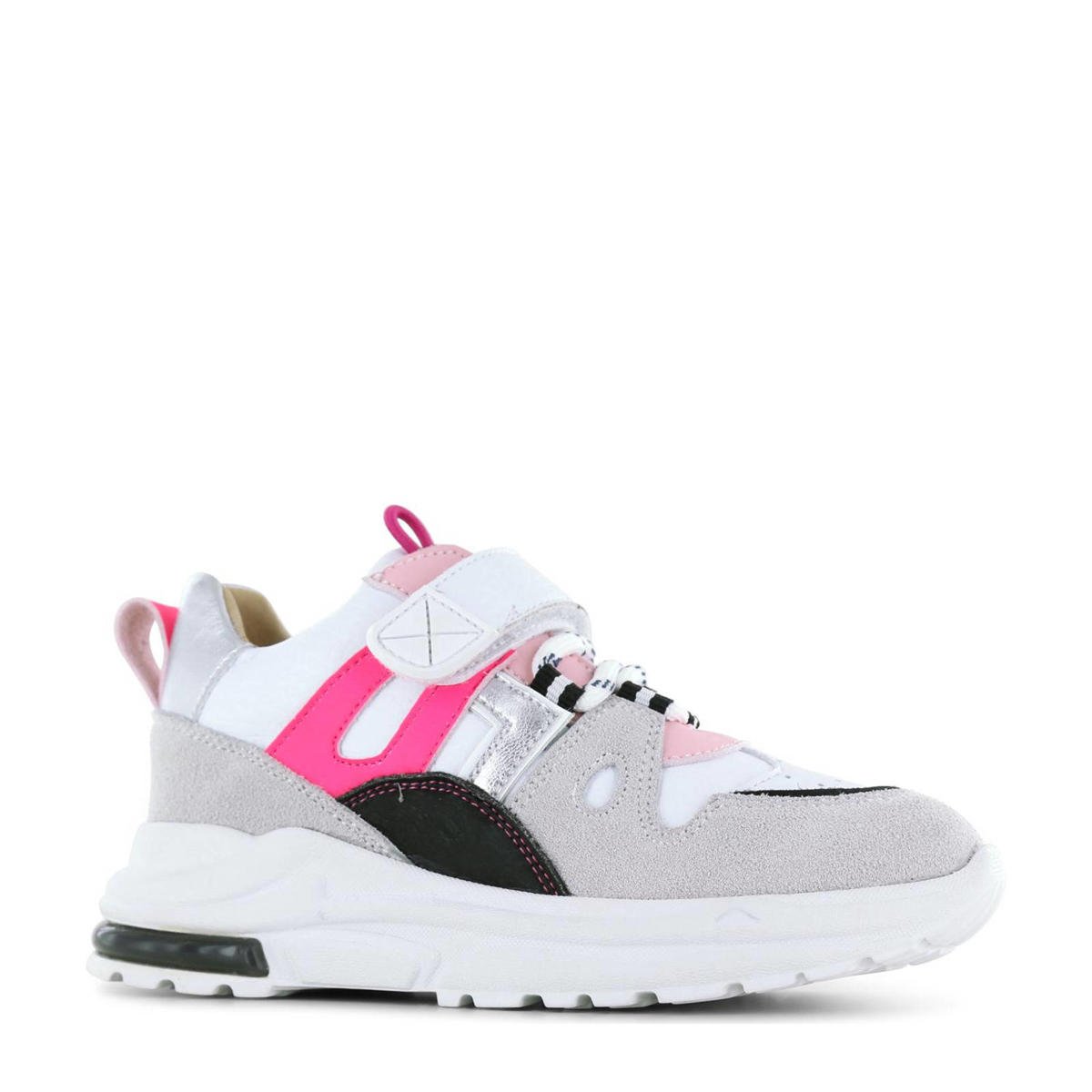 Shoesme leren sneaker wit/roze kleertjes.com