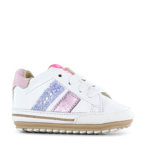 Shoesme sneakers wit/roze Meisjes Leer Meerkleurig