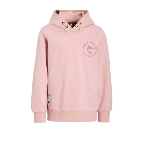 Wildfish hoodie Maiky met printopdruk roze Sweater Printopdruk