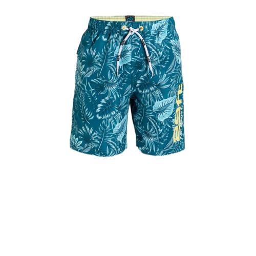 29FT zwemshort Mauro blauw Jongens Gerecycled polyester Blad