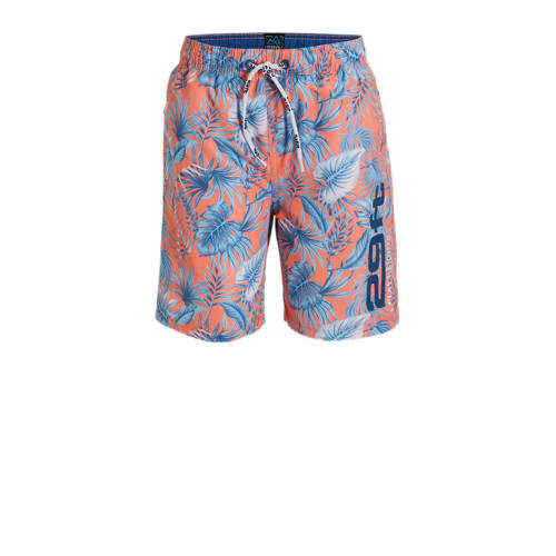 29FT zwemshort Mauro oranje/blauw Jongens Gerecycled polyester Blad