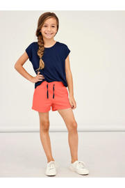 thumbnail: Oranje meisjes NAME IT KIDS sweatshort met elastische tailleband met koord