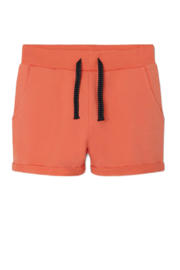 thumbnail: Oranje meisjes NAME IT KIDS sweatshort met elastische tailleband met koord