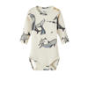 NAME IT BABY romper NBMFAST met all over print beige/blauw