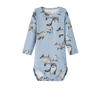NAME IT BABY romper NBMFAST met all over print blauw