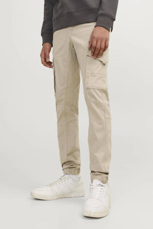 tapered fit cargobroek JPSTPAUL beige-