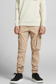 thumbnail: JACK & JONES JUNIOR tapered fit cargobroek JPSTPAUL beige-