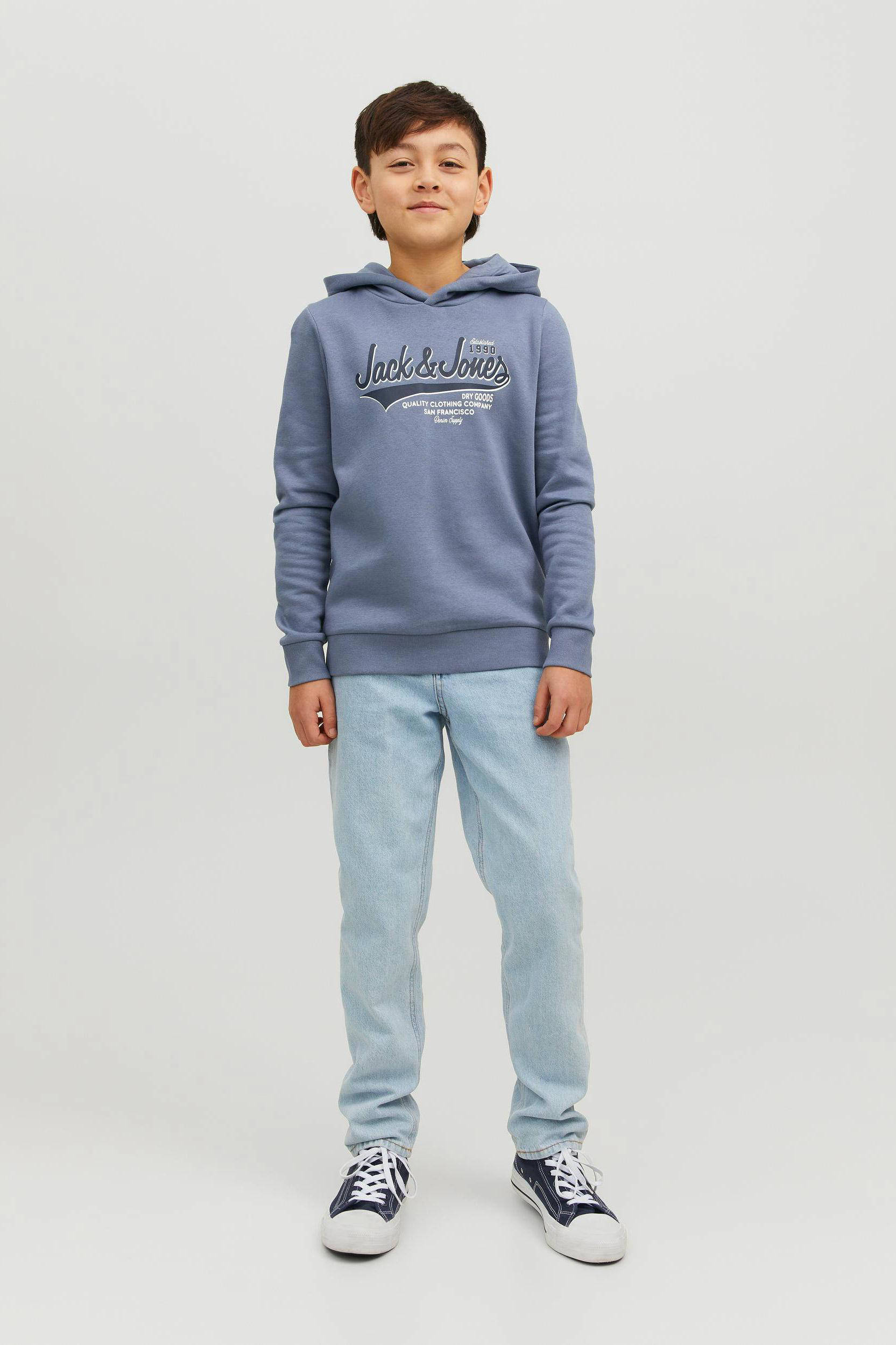 Jack & Jones Junior Felpa Logo 12258859 Blu scuro Regular Fit