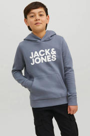 thumbnail: JACK & JONES JUNIOR hoodie JJECORP met logo grijsblauw