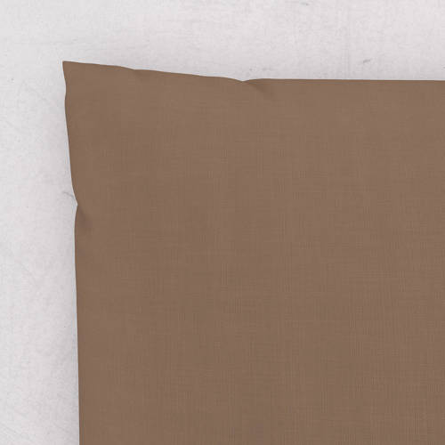Wehkamp Home katoenen kussensloop bruin (set van 2) (60x70 cm) Effen