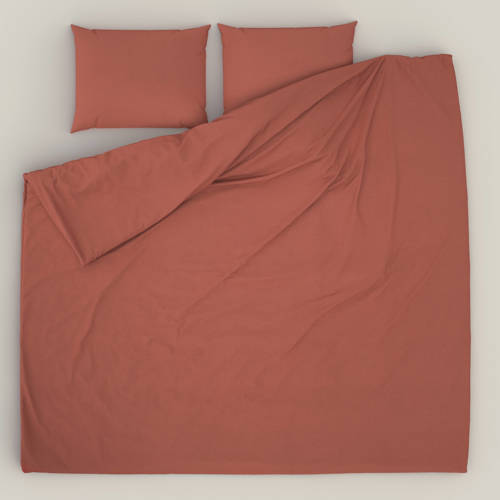 Wehkamp Home katoenen dekbedovertrek 2 persoons (200x220 cm) Bruin