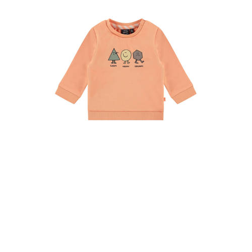 Babyface newborn baby sweater met printopdruk oranje Printopdruk - 50