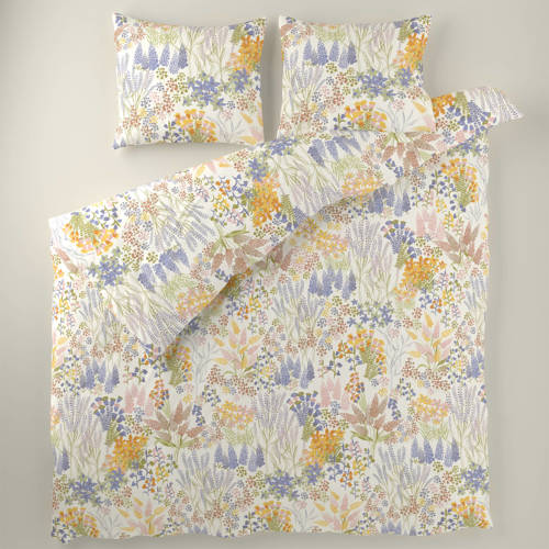 Wehkamp Home katoenen dekbedovertrek 2 persoons Flower Valley (200x220 cm) Paars