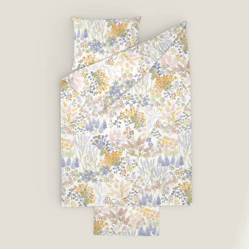 Wehkamp Home katoenen dekbedovertrek peuter Flower Valley (120x150 cm) Paars