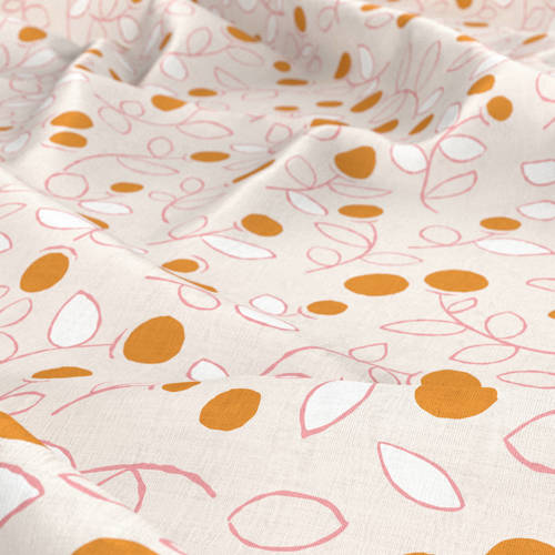 Wehkamp Home katoenen dekbedovertrek baby (100x135 cm) Oranje Stip