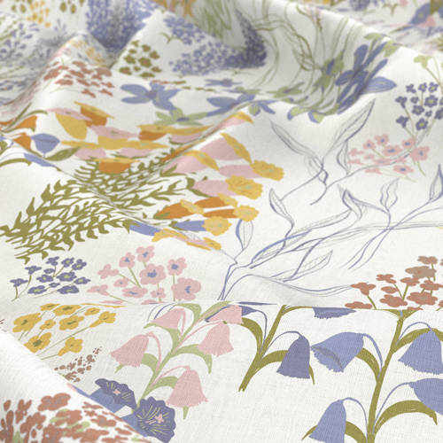 Wehkamp Home katoenen dekbedovertrek baby (100x135 cm) Paars Bloemen
