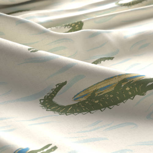 Wehkamp Home katoenen dekbedovertrek 1 persoons (140x200 cm) Wit Dierenprint