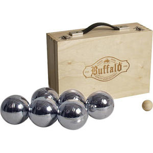  Jeu de Boules set metaal (6st.) in houten doos