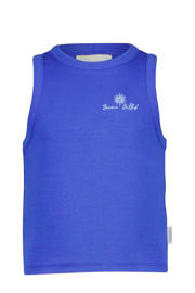 thumbnail: Blauwe meisjes Vingino x Senna Bellod T-shirt van katoen met effen, korte mouwen en ronde hals