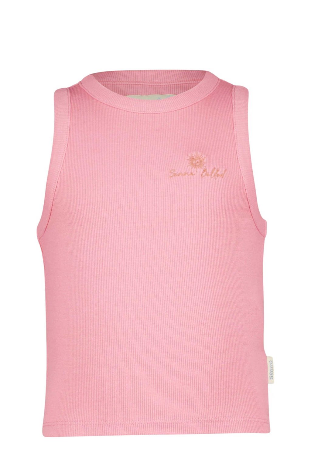 Roze meisjes Vingino x Senna Bellod T-shirt van katoen met korte mouwen en ronde hals