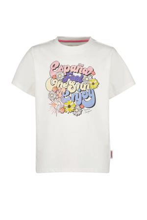 T-shirt met printopdruk wit