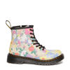 Dr. Martens leren veterboots beige met bloemen
