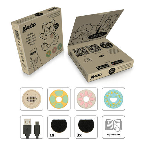 Alecto button heehee interactieve knuffel Multi | Interactieve knuffel van