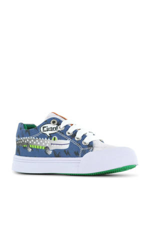 Croco  sneakers blauw