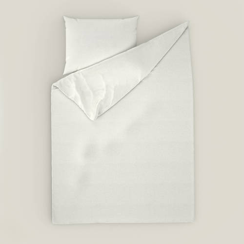 Wehkamp Home katoenen dekbedovertrek 1 persoons (140x220 cm) Ecru Effen