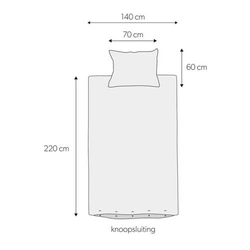 Wehkamp Home katoenen dekbedovertrek 1 persoons (140x220 cm) Ecru Effen
