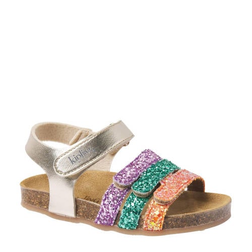 Kipling sandalen met glitters multi Goud Meisjes Imitatieleer Meerkleurig