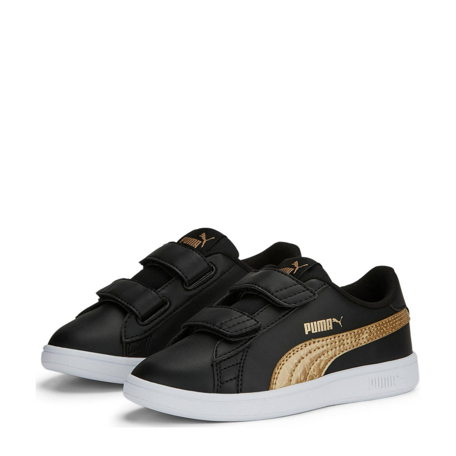 Puma sneakers zwart online goud