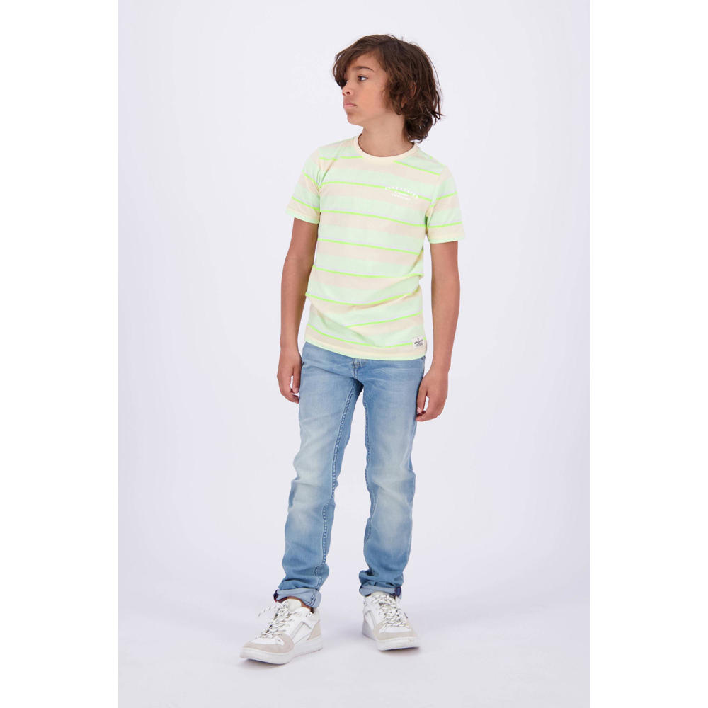 Light blue denim jongens Vingino slim fit jeans van stretchdenim 