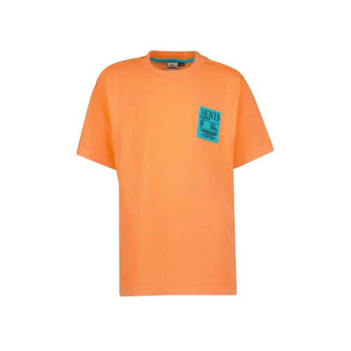 Vingino T-shirt JAVEY met printopdruk oranje Jongens Katoen Ronde hals