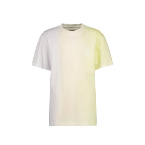 Vingino T-shirt JOP licht neon geel/lila Jongens Katoen Ronde hals Meerkleurig