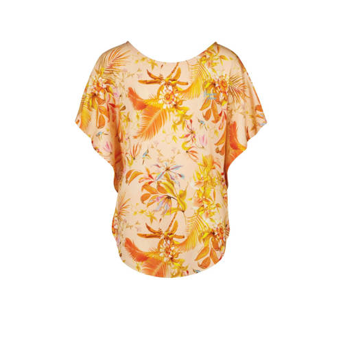 Vingino T-shirt ILANA met all over print oranje/multi Meisjes Viscose Boothals