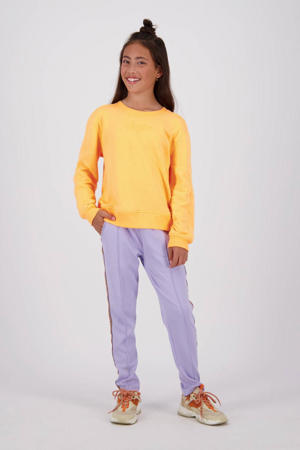 sweater NEMMA met tekst oranje
