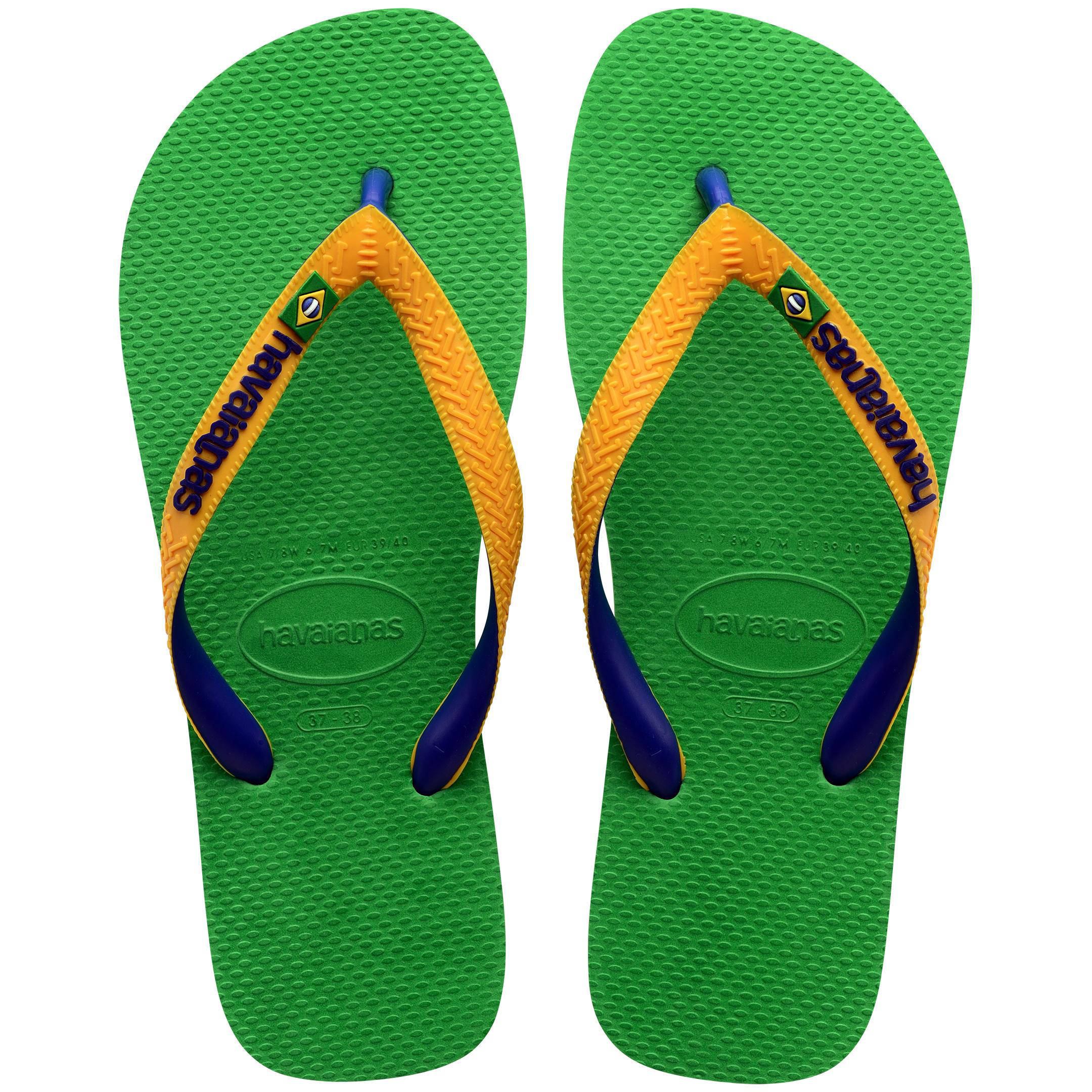 Havaianas Brasil Mix teenslippers groen geel kleertjes