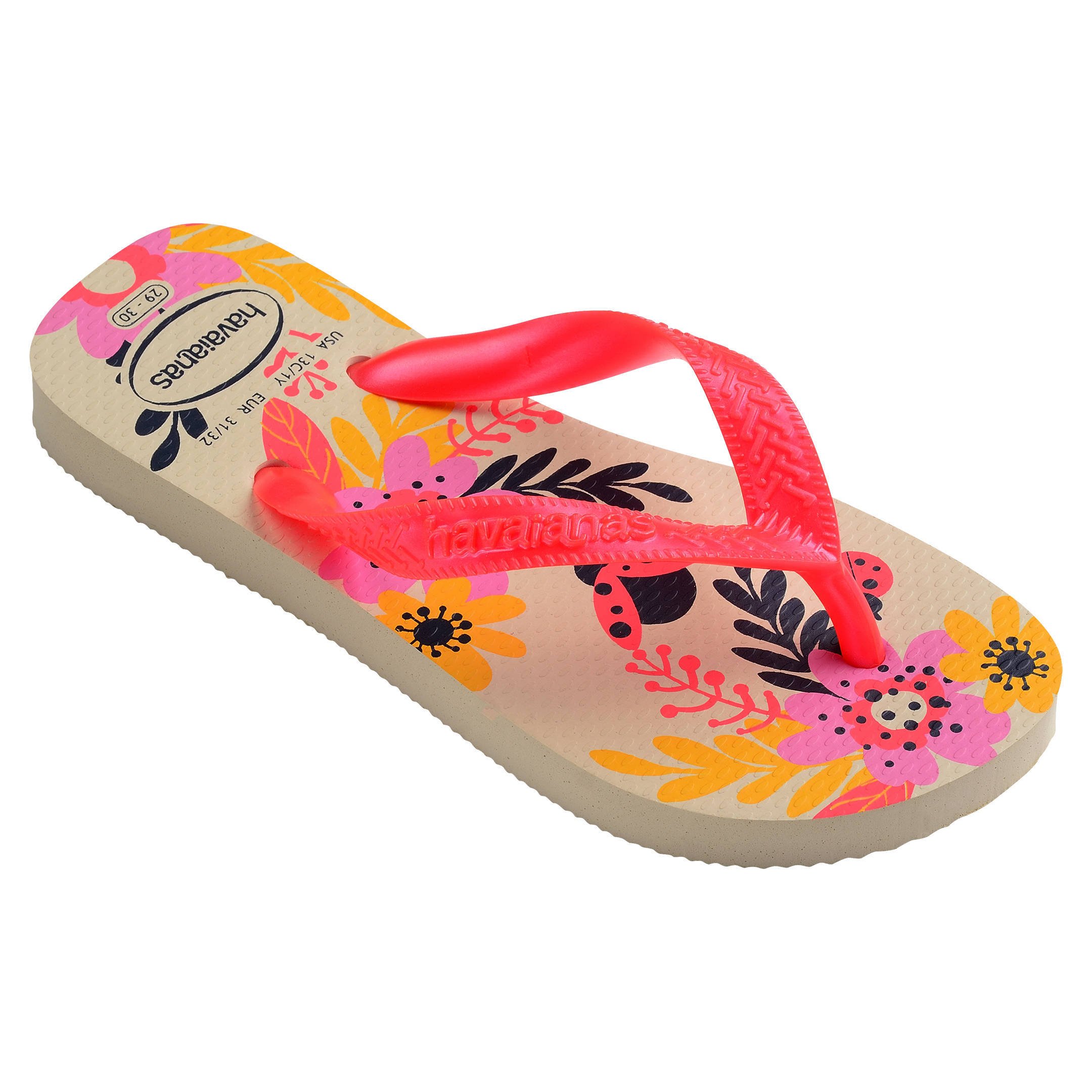 Havaianas Kids Flores Flip-Flops - Blumenmuster Mit Metallic-Riemen Für Mädchen