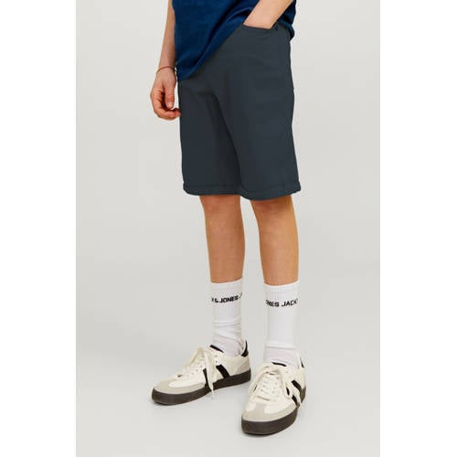 JACK & JONES JUNIOR short JPSTRICK donkerblauw Korte broek Jongens Stretchkatoen