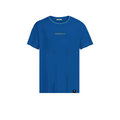 JACK & JONES JUNIOR T-shirt JORFRESH met logo blauw Jongens Katoen Ronde hals