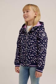 thumbnail: WE Fashion softshell jas met all over print donkerblauw