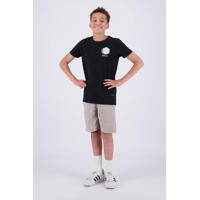 thumbnail: Zwarte jongens Vingino T-shirt van katoen met logo dessin, korte mouwen en ronde hals