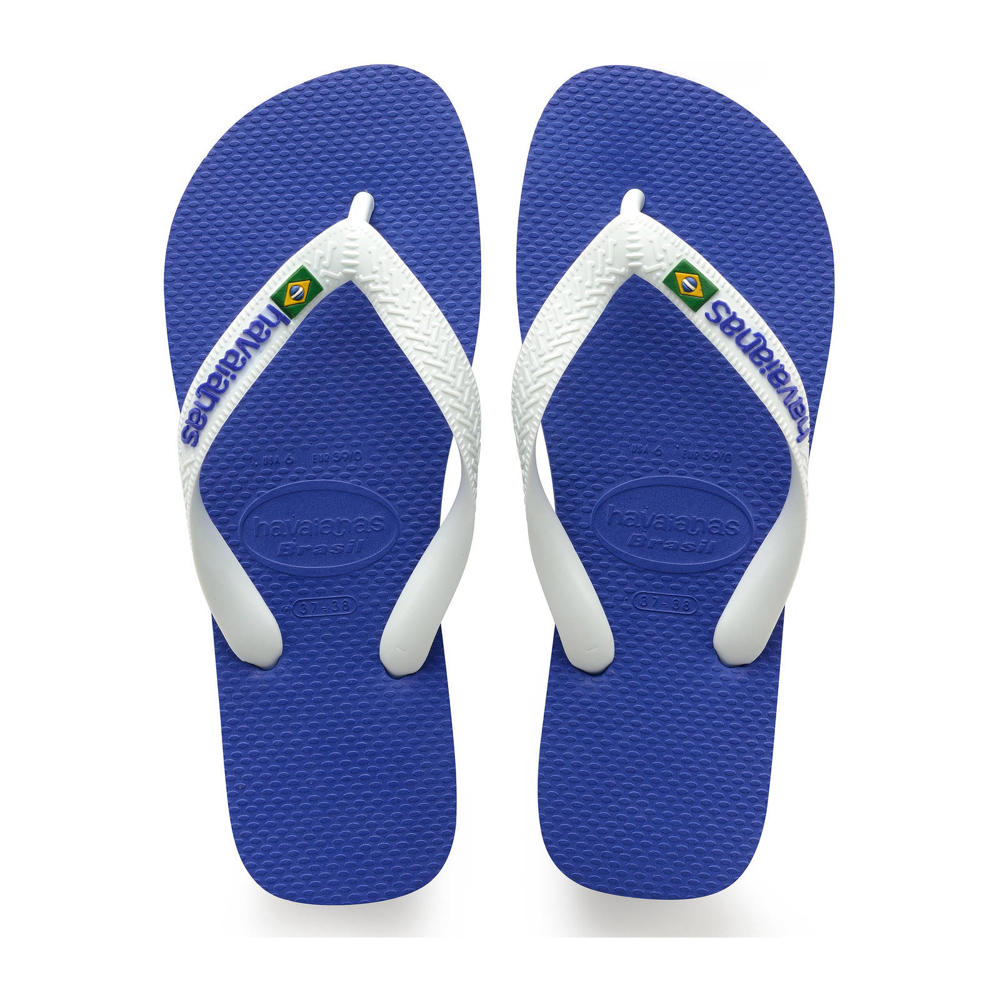 Marineblauwe jongens Havaianas Brasil Logo teenslippers blauw van eva/rubber