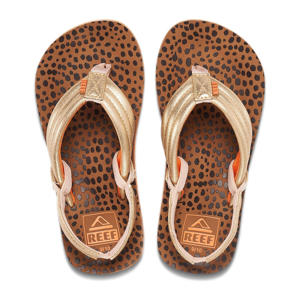 Kids Ahi Wild teenslippers met hielbandje bruin/goud