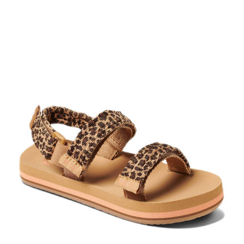 Reef Little Ahi Convertible sandalen met panterprint zwart/beige Meisjes Textiel - 24