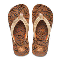 thumbnail: Bruin en gouden meisjes Reef Kids Ahi Wild teenslippers van textiel/eva/rubber 